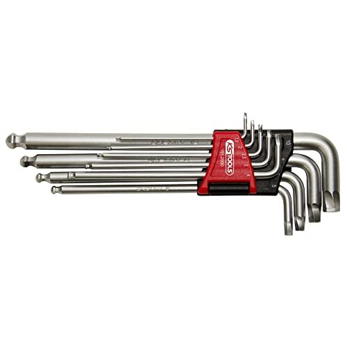 KS Tools 151.2800 151.2800-Set of 9 Hexagonal Keys for Damaged Screws